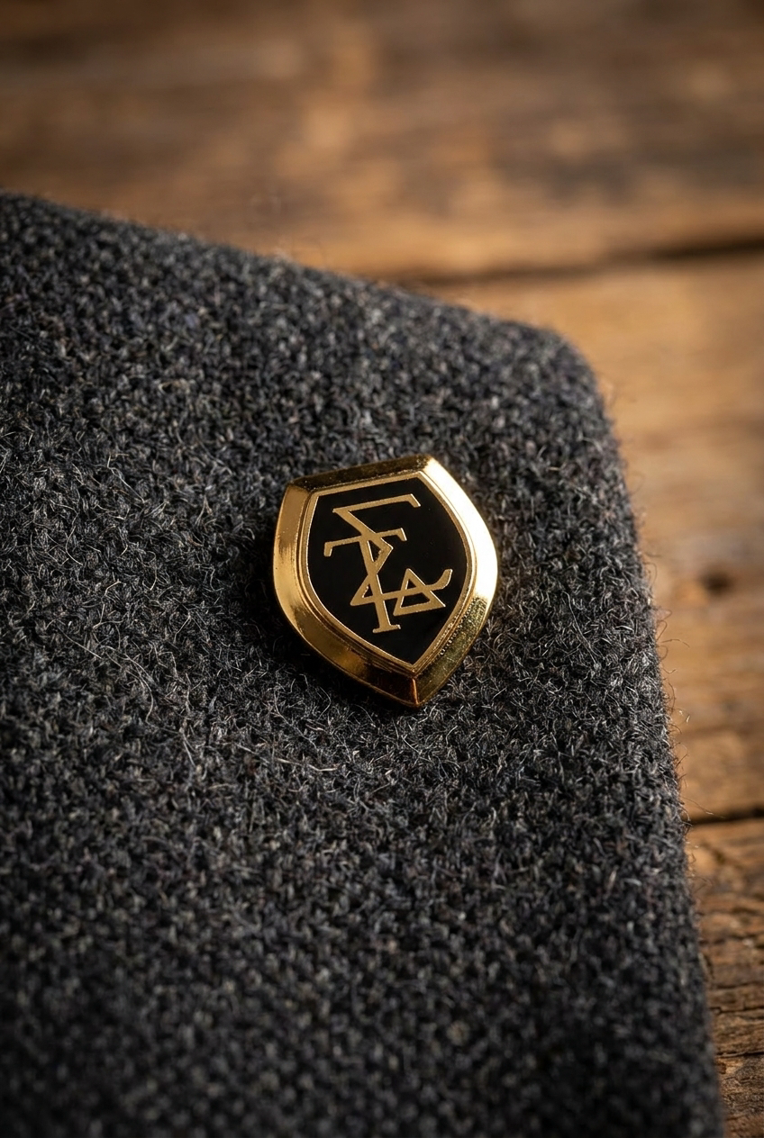 Black Greek Letter Pin