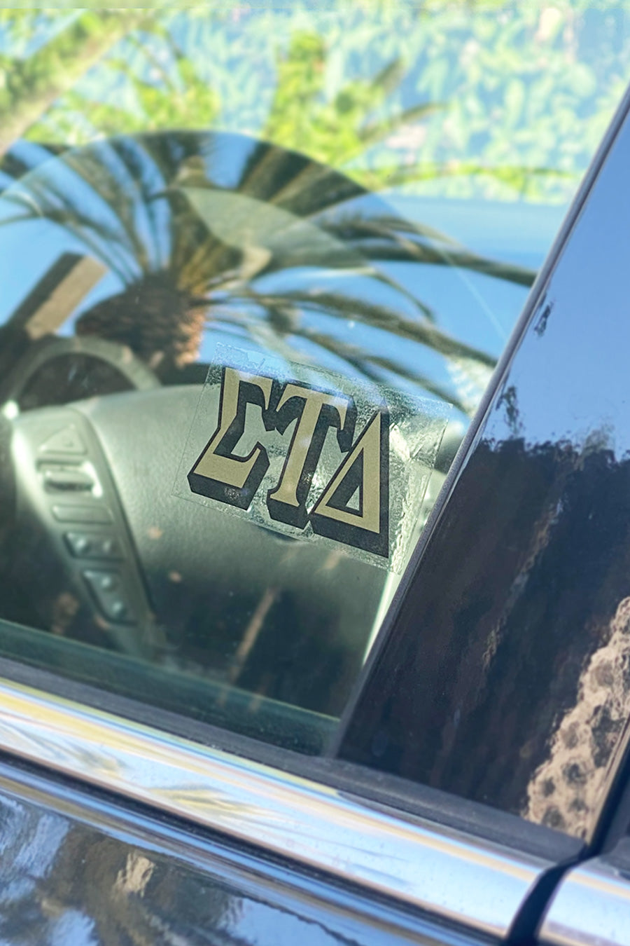 Gold Letter Car Decal