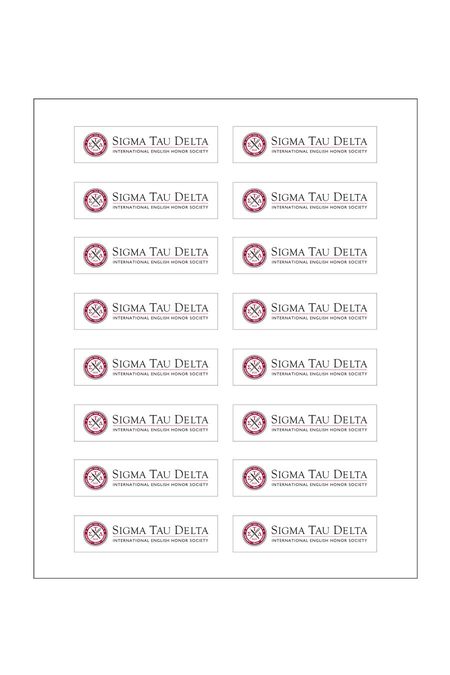 Sigma Tau Delta Logo Sticker