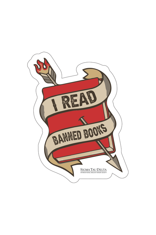 Banned Books Arrow Sticker