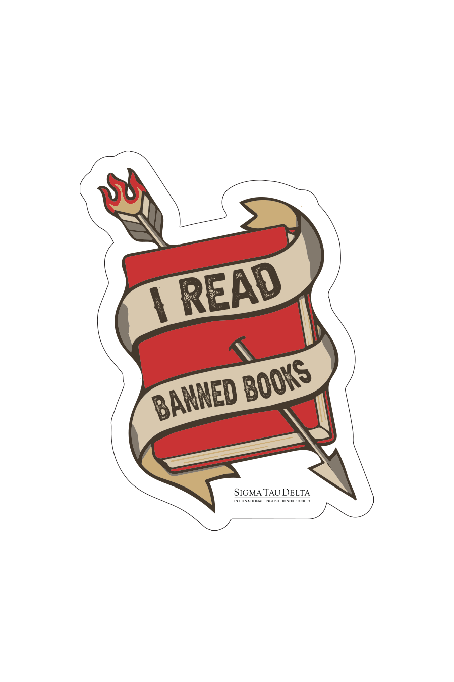 Banned Books Arrow Decal