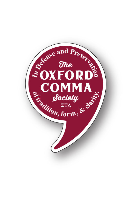 Oxford Comma Sticker