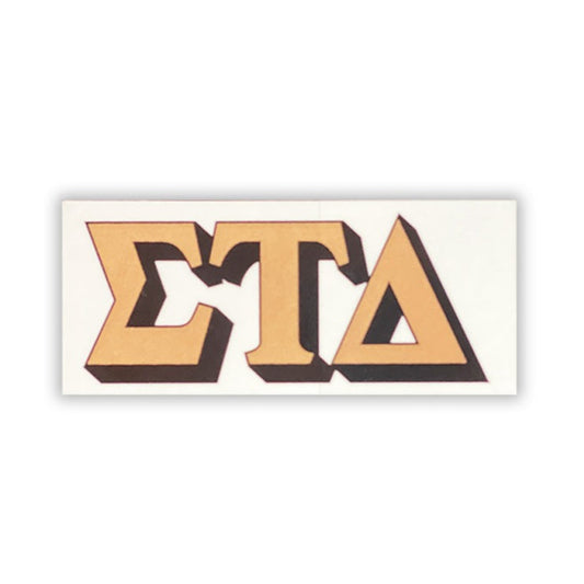 Gold Letter Car Decal