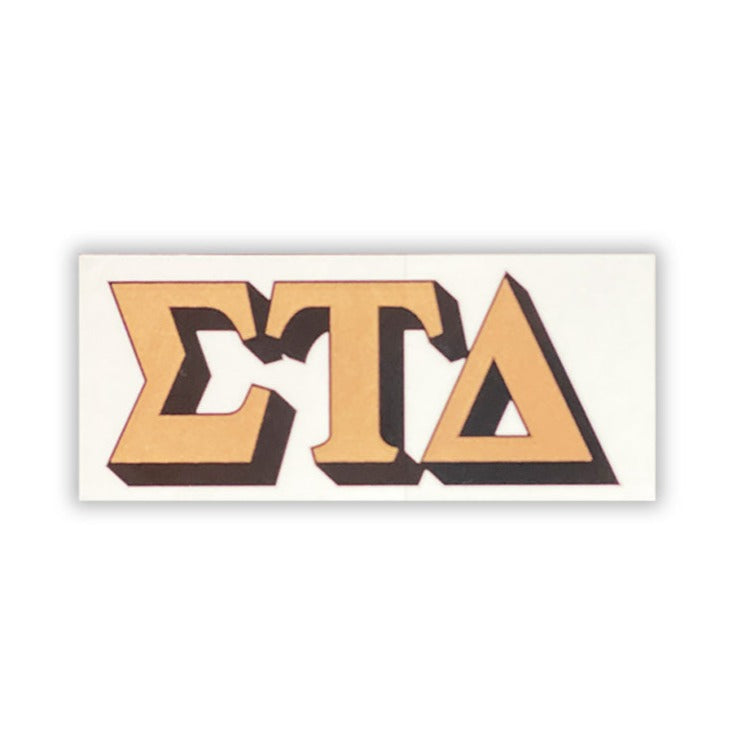 Gold Letter Car Decal