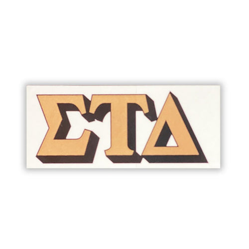 Gold Letter Car Decal