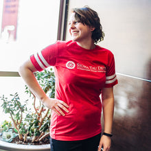 Load image into Gallery viewer, Red Striped Sleeve Shirt