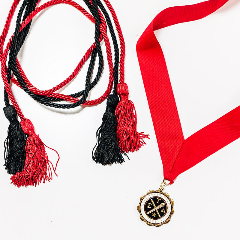 Red Medallion & Honor Cord Combination