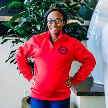Load image into Gallery viewer, Red 1/4 Zip Sweatshirt
